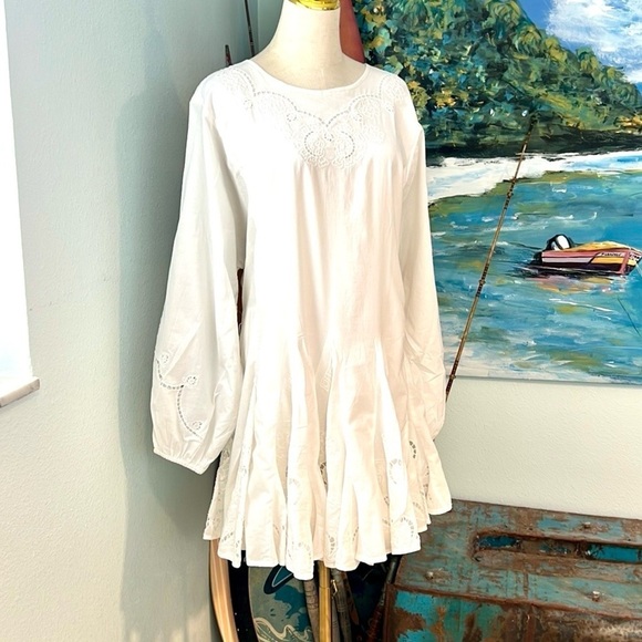 NWT, Gianni Bini,Romantic,Exquisite Dress,Layered,Full Skirt,Soft Cotton,Size L - Picture 9 of 14